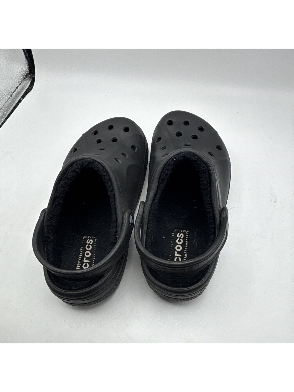 Crocs Classic Lined Clog Unisex Men’s 6 women’s 8 Black Slip On Casual Shoes - Picture 4 of 9
